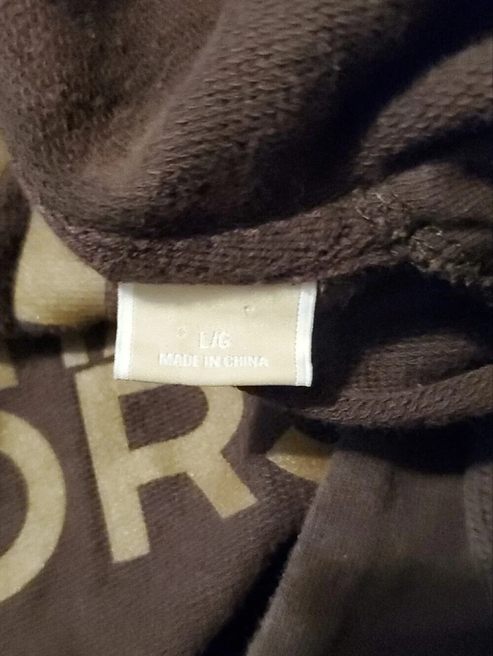 Michael Kors Brown Hoodie with Gold Logo Accent